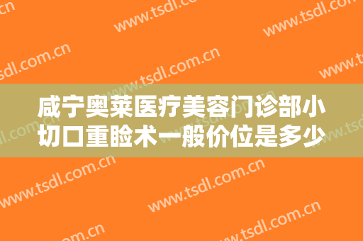 咸宁奥莱医疗美容门诊部小切口重睑术一般价位是多少钱?效果怎么样?