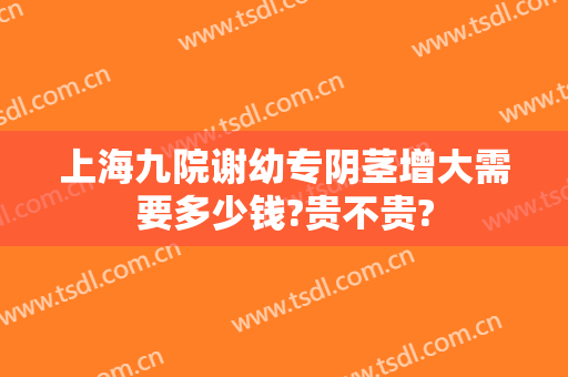 上海九院谢幼专阴茎增大需要多少钱?贵不贵?