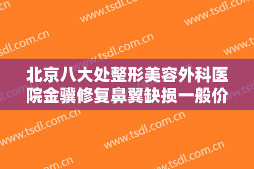 北京八大处整形美容外科医院金骥修复鼻翼缺损一般价位是多少费用?好不好?