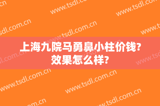 上海九院马勇鼻小柱价钱?效果怎么样?