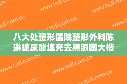 八大处整形医院整形外科陈琳玻尿酸填充去黑眼圈大楷需要多少钱?靠谱吗?