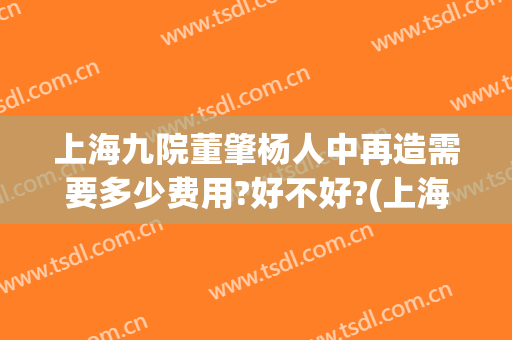 上海九院董肇杨人中再造需要多少费用?好不好?(上海九院董肇杨简介)