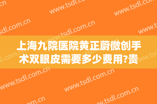 上海九院医院黄正蔚微创手术双眼皮需要多少费用?贵不贵?(上海第九医院做双眼皮怎么样)