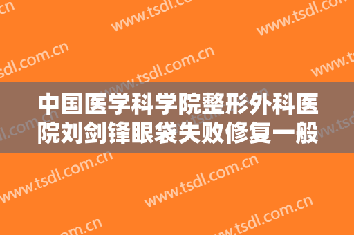 中国医学科学院整形外科医院刘剑锋眼袋失败修复一般价位是多少费用?怎么样?