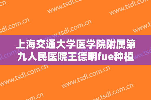 上海交通大学医学院附属第九人民医院王德明fue种植眉毛需要多少费用?效果怎么样?