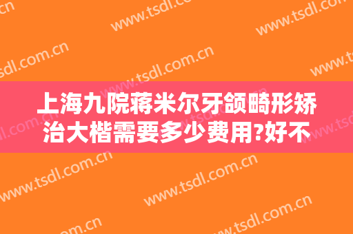上海九院蒋米尔牙颌畸形矫治大楷需要多少费用?好不好?