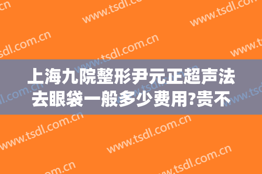 上海九院整形尹元正超声法去眼袋一般多少费用?贵不贵?(上海九院眼睛整形大约多少钱)