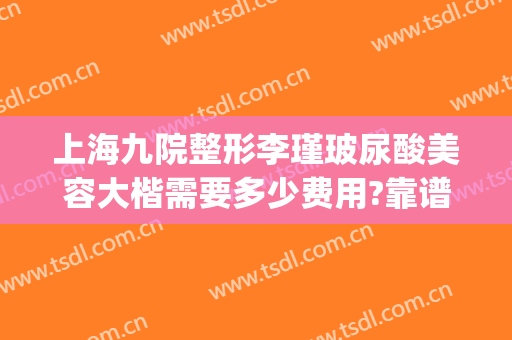 上海九院整形李瑾玻尿酸美容大楷需要多少费用?靠谱吗?(上海九院李瑾做双眼皮怎么样)
