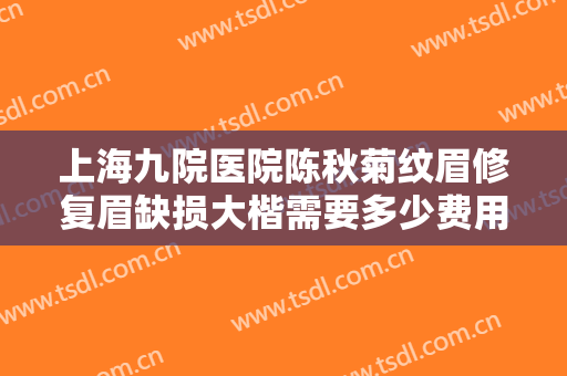 上海九院医院陈秋菊纹眉修复眉缺损大楷需要多少费用?多长时间恢复?