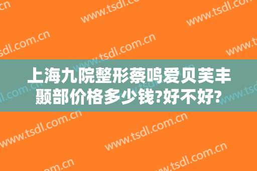 上海九院整形蔡鸣爱贝芙丰颞部价格多少钱?好不好?