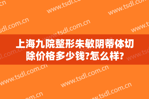 上海九院整形朱敏阴蒂体切除价格多少钱?怎么样?