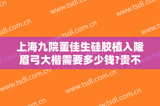上海九院董佳生硅胶植入隆眉弓大楷需要多少钱?贵不贵?