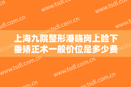 上海九院整形潘晓岗上睑下垂矫正术一般价位是多少费用?需要多久恢复?