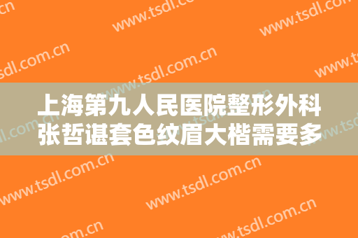 上海第九人民医院整形外科张哲谌套色纹眉大楷需要多少费用?贵不贵?