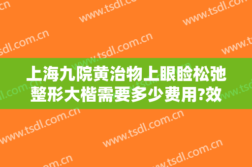 上海九院黄治物上眼睑松弛整形大楷需要多少费用?效果怎么样?