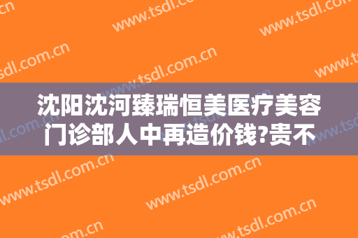 沈阳沈河臻瑞恒美医疗美容门诊部人中再造价钱?贵不贵?