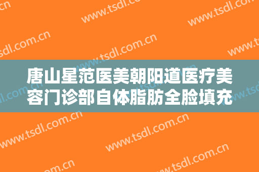 唐山星范医美朝阳道医疗美容门诊部自体脂肪全脸填充大楷需要多少费用?效果怎么样?