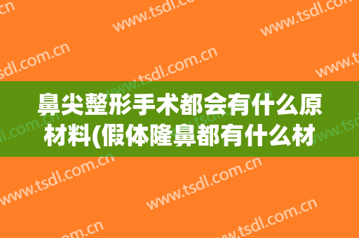 鼻尖整形手术都会有什么原材料(假体隆鼻都有什么材料)