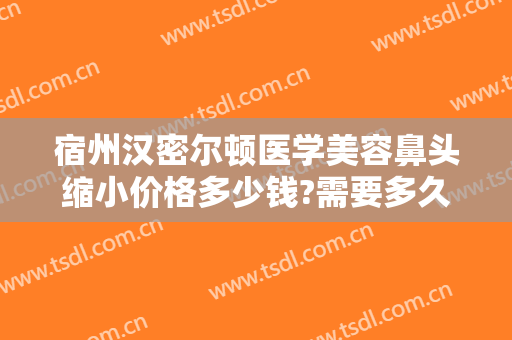 宿州汉密尔顿医学美容鼻头缩小价格多少钱?需要多久恢复?