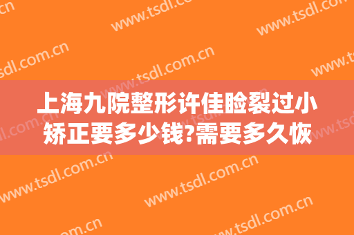 上海九院整形许佳睑裂过小矫正要多少钱?需要多久恢复?(上海九院整形下巴多少钱)