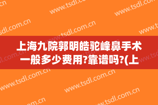 上海九院郭明皓驼峰鼻手术一般多少费用?靠谱吗?(上海九院鼻梁整形费用)