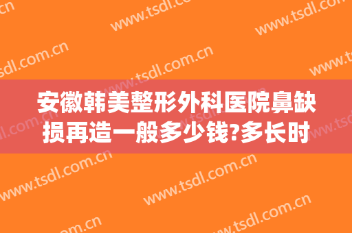 安徽韩美整形外科医院鼻缺损再造一般多少钱?多长时间恢复?(鼻子骨折整容需要多少钱)