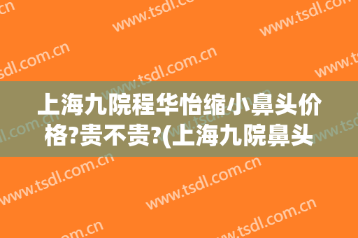上海九院程华怡缩小鼻头价格?贵不贵?(上海九院鼻头缩小多少钱)