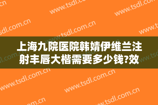 上海九院医院韩婧伊维兰注射丰唇大楷需要多少钱?效果怎么样?