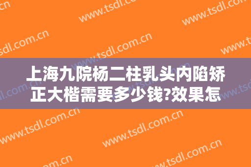 上海九院杨二柱乳头内陷矫正大楷需要多少钱?效果怎么样?