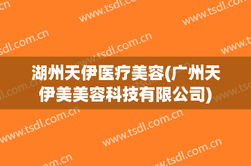 湖州天伊医疗美容(广州天伊美美容科技有限公司)