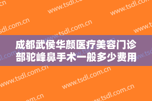 成都武侯华颜医疗美容门诊部驼峰鼻手术一般多少费用?贵不贵?