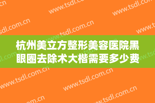 杭州美立方整形美容医院黑眼圈去除术大楷需要多少费用?靠谱吗?(杭州公立整形医院哪家好)