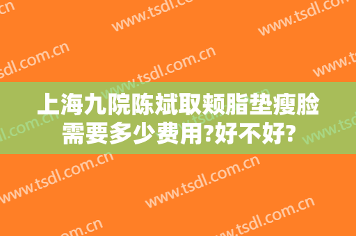 上海九院陈斌取颊脂垫瘦脸需要多少费用?好不好?
