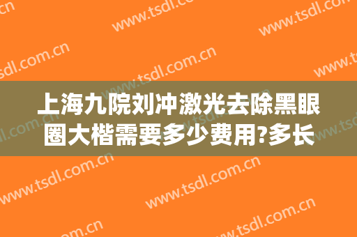 上海九院刘冲激光去除黑眼圈大楷需要多少费用?多长时间恢复?(上海九院激光去黑眼圈价格)
