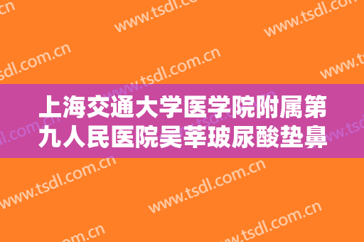 上海交通大学医学院附属第九人民医院吴莘玻尿酸垫鼻基底要多少钱?贵不贵?