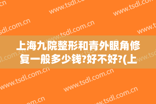 上海九院整形和青外眼角修复一般多少钱?好不好?(上海九院双眼皮修复)