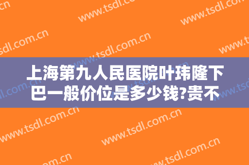上海第九人民医院叶玮隆下巴一般价位是多少钱?贵不贵?