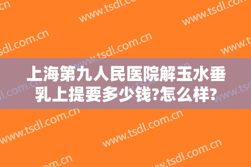 上海第九人民医院解玉水垂乳上提要多少钱?怎么样?