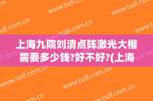 上海九院刘清点阵激光大楷需要多少钱?好不好?(上海九院点阵激光多少钱一次)