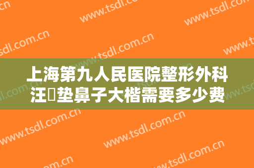 上海第九人民医院整形外科汪湧垫鼻子大楷需要多少费用?多长时间恢复?