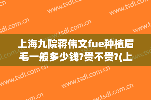 上海九院蒋伟文fue种植眉毛一般多少钱?贵不贵?(上海眉毛种植医院)