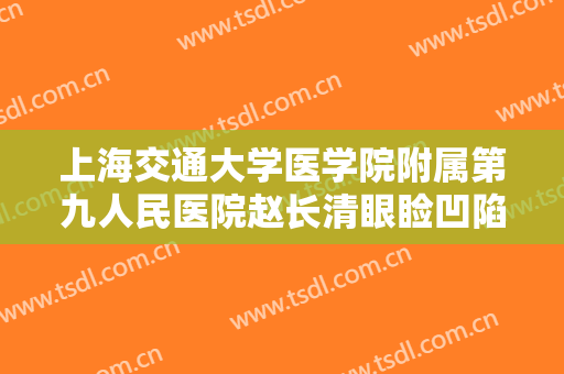 上海交通大学医学院附属第九人民医院赵长清眼睑凹陷价格多少钱?靠谱吗?