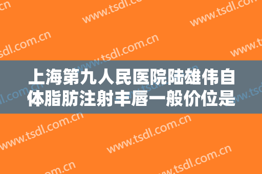 上海第九人民医院陆雄伟自体脂肪注射丰唇一般价位是多少?效果怎么样?