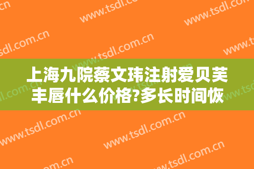 上海九院蔡文玮注射爱贝芙丰唇什么价格?多长时间恢复?