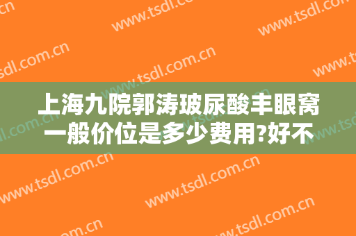 上海九院郭涛玻尿酸丰眼窝一般价位是多少费用?好不好?