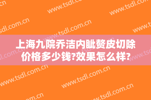 上海九院乔洁内眦赘皮切除价格多少钱?效果怎么样?