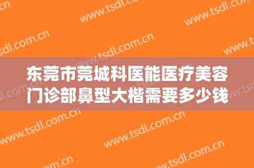东莞市莞城科医能医疗美容门诊部鼻型大楷需要多少钱?有哪些优势?(东莞市医疗整形)