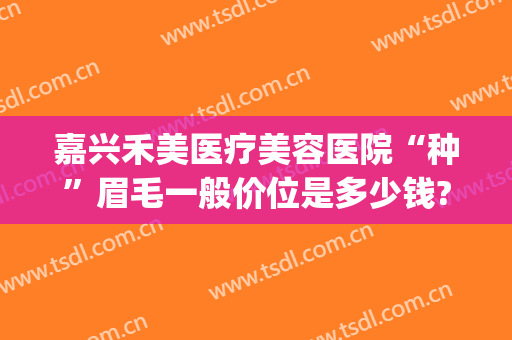 嘉兴禾美医疗美容医院“种”眉毛一般价位是多少钱?怎么样?(嘉兴禾美整形医院地址)