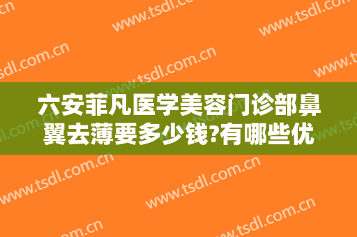 六安菲凡医学美容门诊部鼻翼去薄要多少钱?有哪些优势?