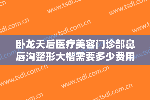 卧龙天后医疗美容门诊部鼻唇沟整形大楷需要多少费用?多长时间恢复?